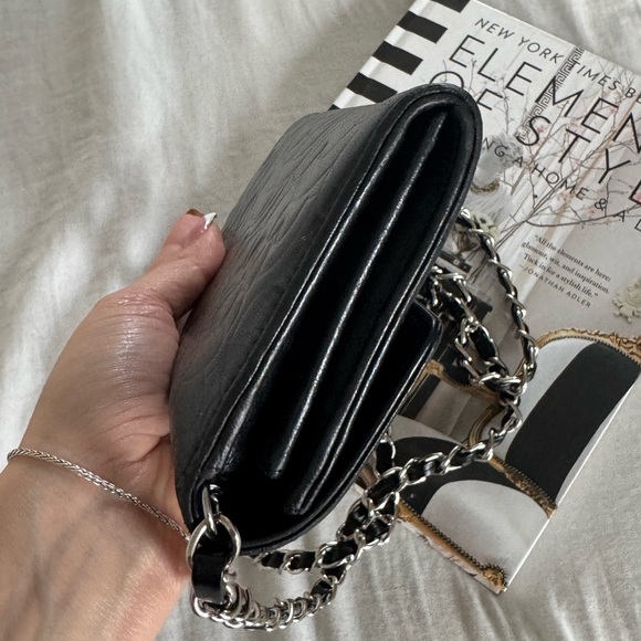 Chanel Black Floral Embossed Shoulder Bag - Picture 12 of 12